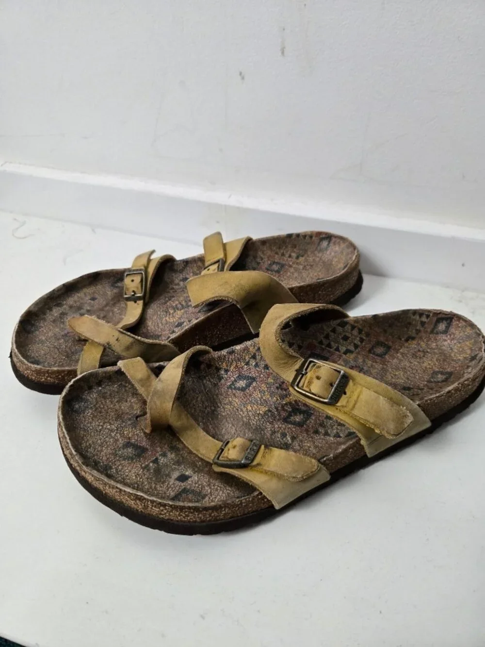 Birkenstock Mayari Ethno Ochre Oiled Leather Sandals Size 9 Women's